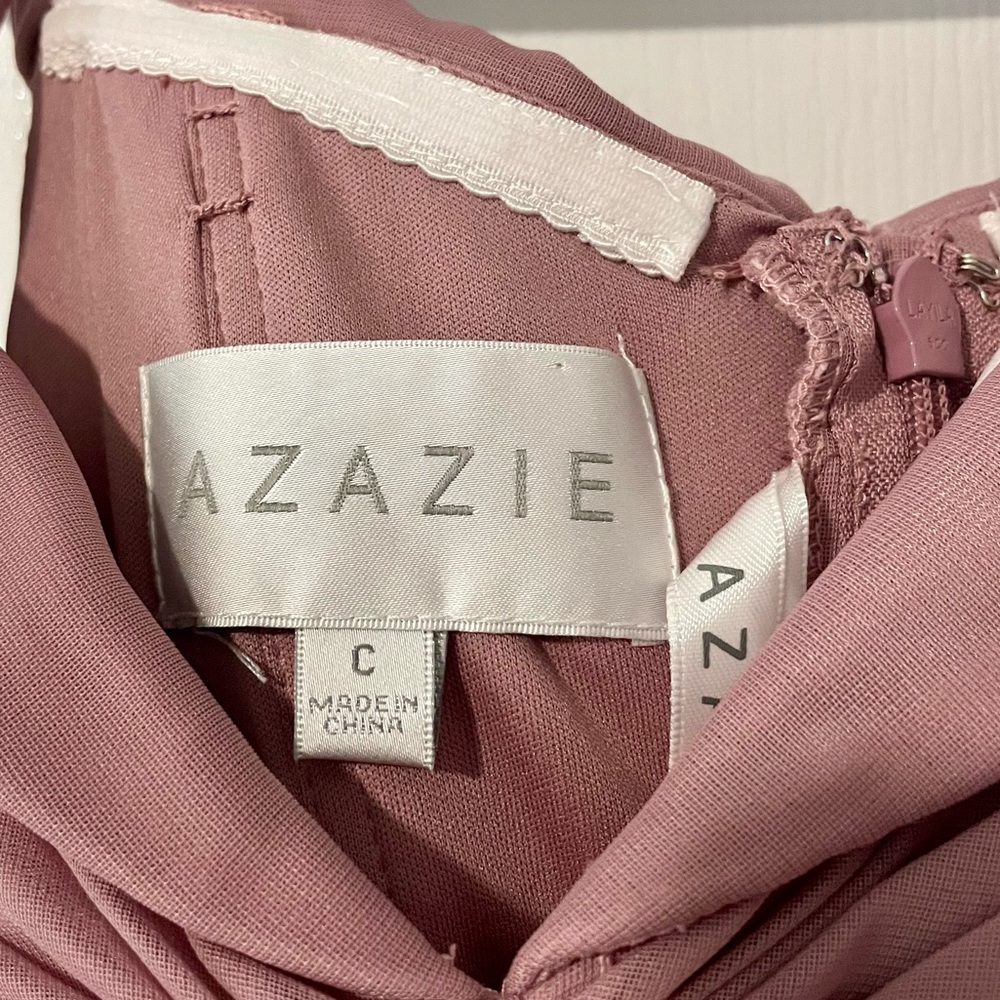 Azazie, Extra Small, Dusty Rose, Almendra Bridesmaid Dress - Picture 5 of 9